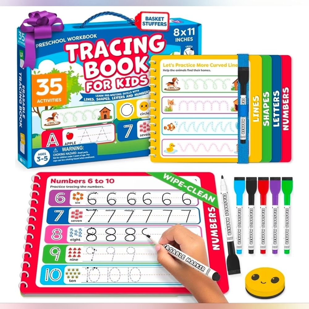Preschool Learning Activities - Letter Tracing Books for Kids Ages 3-5 Toddler